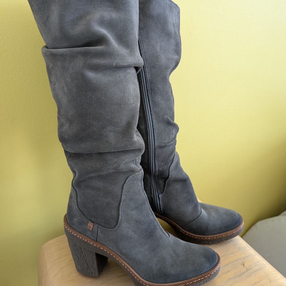 Gray El Naturalista Suede Boots